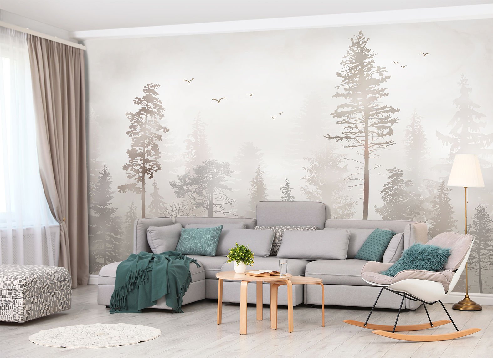 SİSLİ ORMAN 3D DUVAR POSTERİ