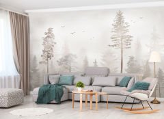 SİSLİ ORMAN 3D DUVAR POSTERİ