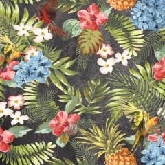 ÖZEL TASARIM TROPİK YAPRAKLAR VE KUŞLAR 3D DUVAR POSTERİ