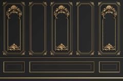 GOLD ÇITA GÖRÜNÜMLÜ 3D DUVAR POSTERİ