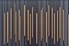 DİKEY GOLD DESENLİ ÇITA GÖRÜNÜMLÜ DUVAR POSTERİ