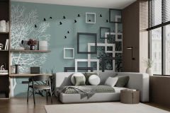 GEOMETRİK AĞAÇ TEMALI DUVAR POSTERİ