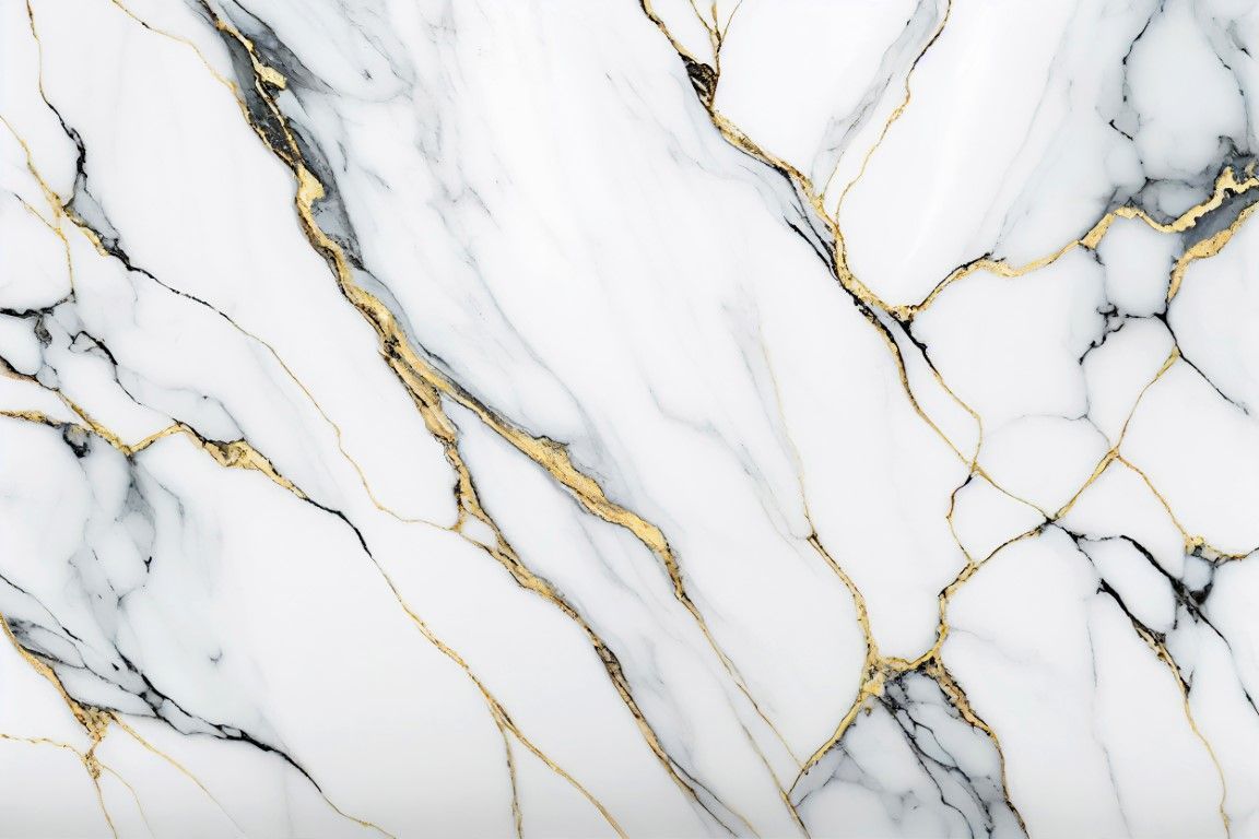 BEYAZ GOLD MERMER DESEN DUVAR POSTERİ