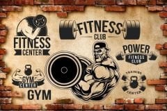 FITNESS YAZILI SPOR SALONU DUVAR POSTERİ