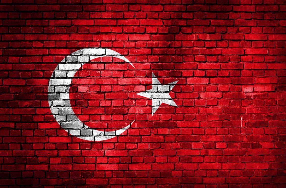 TAŞ DESEN TÜRK BAYRAĞI DUVAR POSTERİ