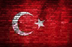 TAŞ DESEN TÜRK BAYRAĞI DUVAR POSTERİ