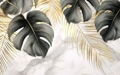 SİYAH GOLD TÜYLER DUVAR POSTERİ